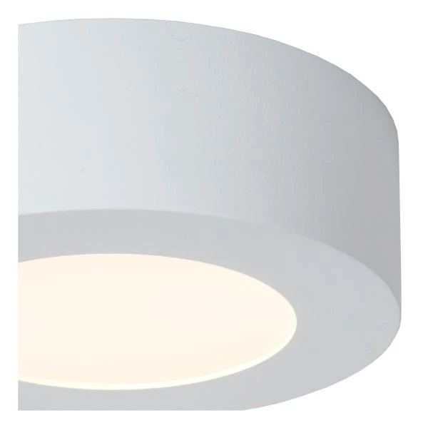 Lucide BRICE-LED - Flush ceiling light Bathroom - Ø 11,7 cm - LED Dim. - 1x8W 3000K - IP44 - White - detail 2